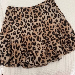Leopard mini skort